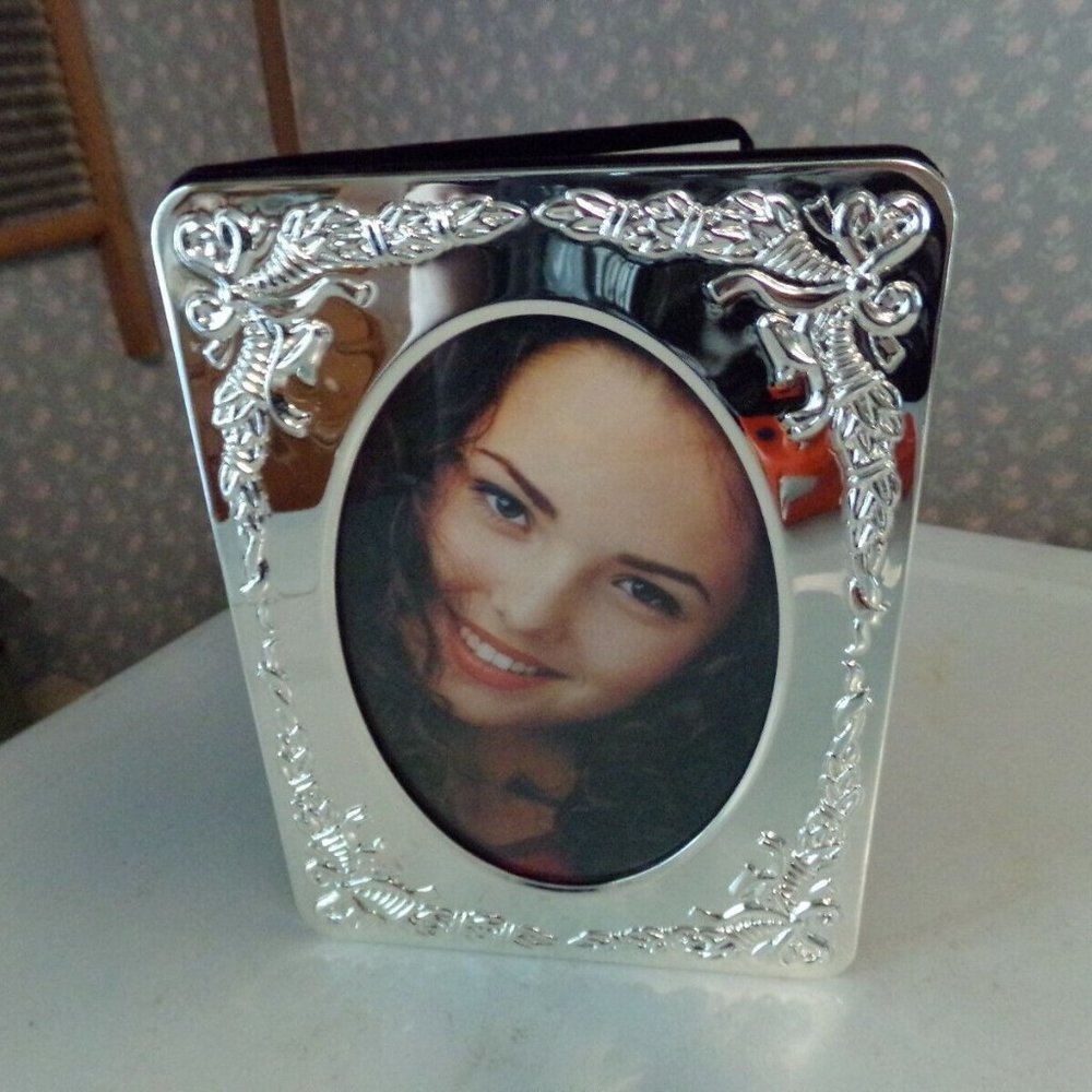PHOTO ALBUM BOOK SILVER ORNATE 3"X5" NEW!